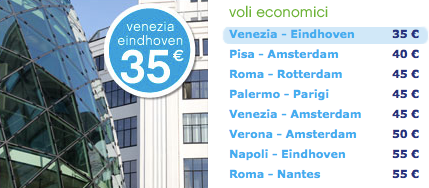 novità voli economici Italia - Olanda