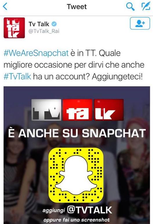 TvTallk Snapchat